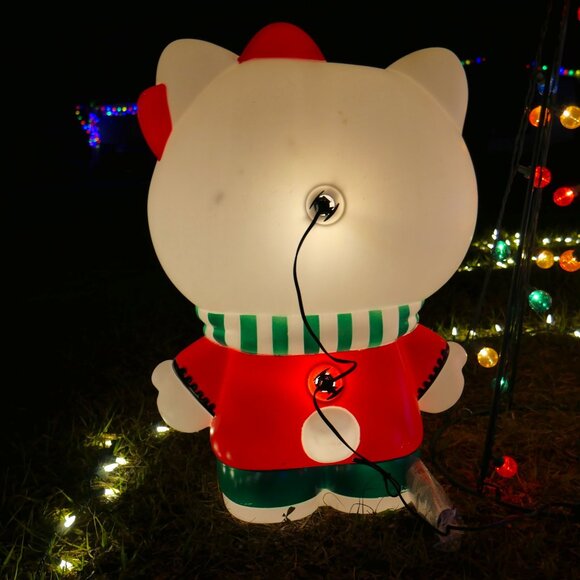 Hello Kitty Holiday Blow Mold Lights Up 26" LARGE VERSION Hard to Find NEW - Picture 2 of 5